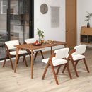 Set of 4 Folding Kitchen Dining Chairs with Rubber Wood Legs by LJGDeals