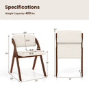 Set of 4 Folding Kitchen Dining Chairs with Rubber Wood Legs by LJGDeals