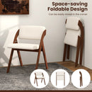 Set of 4 Folding Kitchen Dining Chairs with Rubber Wood Legs by DirectDeals