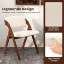 Set of 4 Folding Kitchen Dining Chairs with Rubber Wood Legs by DirectDeals