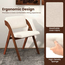 Set of 4 Folding Kitchen Dining Chairs with Rubber Wood Legs by LJGDeals