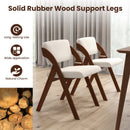 Set of 4 Folding Kitchen Dining Chairs with Rubber Wood Legs by DirectDeals