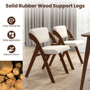 Set of 4 Folding Kitchen Dining Chairs with Rubber Wood Legs by LJGDeals