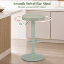 Adjustable Swivel Bar Stools Set of 4 with Padded Seats