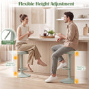 Adjustable Swivel Bar Stools Set of 4 with Padded Seats