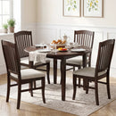 Dining Chairs Set of 4 with Padded Seats and Rubber Wood Frame by DirectDeals