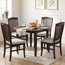 Dining Chairs Set of 4 with Padded Seats and Rubber Wood Frame by LJGDeals