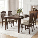 Dining Chairs Set of 4 with Padded Seats and Rubber Wood Frame by LJGDeals