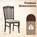 Dining Chairs Set of 4 with Padded Seats and Rubber Wood Frame by LJGDeals