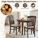 Dining Chairs Set of 4 with Padded Seats and Rubber Wood Frame by LJGDeals