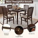 Dining Chairs Set of 4 with Padded Seats and Rubber Wood Frame by LJGDeals