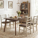 Upholstered Dining Chairs Set of 4 with Wood Frame by DirectDeals