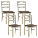 Upholstered Dining Chairs Set of 4 with Wood Frame by DirectDeals