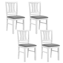 Upholstered Dining Chairs Set of 4 with Wood Frames by DirectDeals