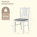Upholstered Dining Chairs Set of 4 with Wood Frames by LJGDeals