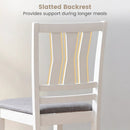 Upholstered Dining Chairs Set of 4 with Wood Frames by LJGDeals