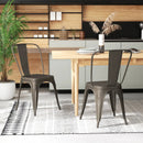 4 Pcs Modern Bar Stools with Removable Back and Rubber Feet-Gun by LJGDeals