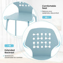 Set of 4 Metal Dining Chair with Hollowed Backrest and Metal Legs by DirectDeals