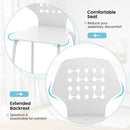 Set of 4 Metal Dining Chair with Hollowed Backrest and Metal Legs by DirectDeals