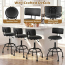 Swivel Bar Stool with Backrest - Height Adjustable by LJGDeals