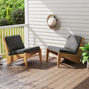Set of 4 Outdoor Patio Cushion Set with Removable Covers by DirectDeals