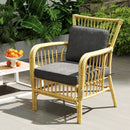Set of 4 Outdoor Patio Cushion Set with Removable Covers by DirectDeals