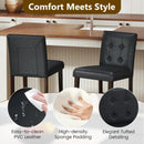 Set of 4 PVC Dining Leather Bar Stools with Solid Wood Legs by LJGDeals