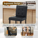 Set of 4 PVC Dining Leather Bar Stools with Solid Wood Legs by LJGDeals