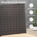 Patio Rattan Dining Chairs Set of 4 with Cushions by LJGDeals