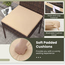 Patio Rattan Dining Chairs Set of 4 with Cushions by DirectDeals