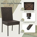 Patio Rattan Dining Chairs Set of 4 with Cushions by DirectDeals