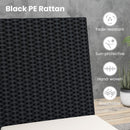 Set of 4 Patio Rattan Wicker Dining Chairs Set with Soft Cushions-Black