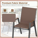 Stackable Patio Dining Chairs Set of 4 with High Backs by LJGDeals