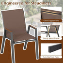 Stackable Patio Dining Chairs Set of 4 with High Backs by LJGDeals