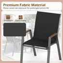 Stackable Patio Dining Chairs Set of 4 with High Backs by LJGDeals