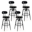 Set of 4 Swivel Barstools Faux Leather with Upholstered Seat and Back by LJGDeals