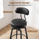 Set of 4 Swivel Barstools Faux Leather with Upholstered Seat and Back by LJGDeals