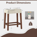 Set of 4 Upholstered Counter Height Bar Stool with Curved Saddle-Seat by LJGDeals