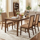 Set of 4 Upholstered Dining Chairs with Solid Rubber Wood Legs by LJGDeals