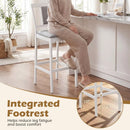 Set of 4 Upholstered Barstool 29.5 Inch Bar Height with Solid Rubber Wood Frame by LJGDeals