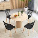 Set of 4 Windsor Dining Chairs with Spindle Backs and Curved Seats by LJGDeals
