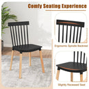 Set of 4 Windsor Dining Chairs with Spindle Backs and Curved Seats by LJGDeals
