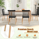 Set of 4 Windsor Dining Chairs with Spindle Backs and Curved Seats-Black