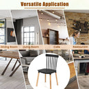 Set of 4 Windsor Dining Chairs with Spindle Backs and Curved Seats by LJGDeals