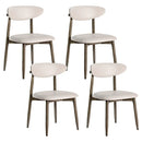 Upholstered Dining Chairs Set of 4 with Curved Backrest by DirectDeals