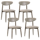Upholstered Dining Chairs Set of 4 with Curved Backrest by LJGDeals