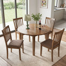 Upholstered Dining Chairs Set of 4 with Rubber Wood Frame by LJGDeals
