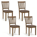 Upholstered Dining Chairs Set of 4 with Rubber Wood Frame by LJGDeals