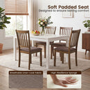 Upholstered Dining Chairs Set of 4 with Rubber Wood Frame by LJGDeals