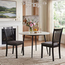 Upholstered Dining Chairs Set of 4 with Rubber Wood Frame by LJGDeals